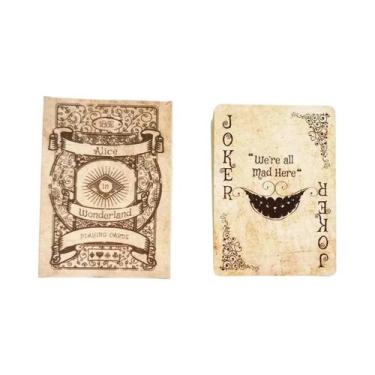 Imagem de Baralho De Cartas De Poker Estilo Vintage Retro Alice No País Das Mara