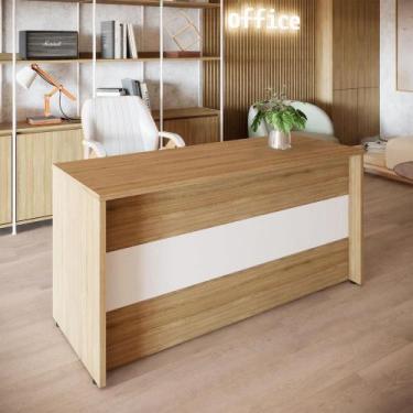 Imagem de Balcão de Atendimento Recepção 120 cm Reto Baixo F5 Office - F5 Office