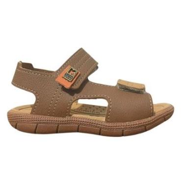 Imagem de Sandália Casual Infantil Menino Klin Tic Tac Casual 171197000 Marrom-Masculino