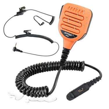 Imagem de JUYODE Microfone de mão de ombro Walkie Talkie à prova d'água com PTT para XPR3000 XPR3000e XPR3300 XPR3300e XPR3500 XPR3500e Laranja (XPR-01)