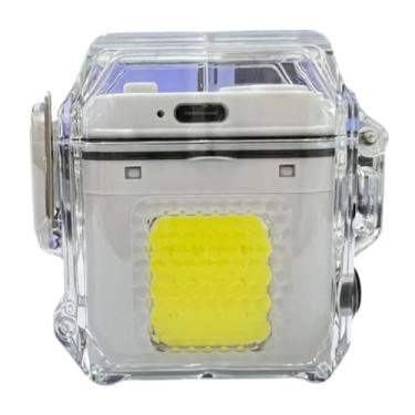 Imagem de Isqueiro Resistência Recarregável Usb Premium Portátil Led (Branco)