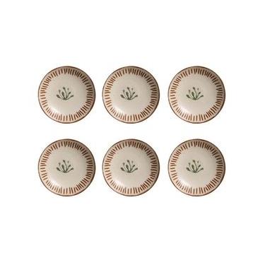 Imagem de Conjunto de Pratos Fundos Porto Brasil Coup Magari com 6 Peças - Marrom