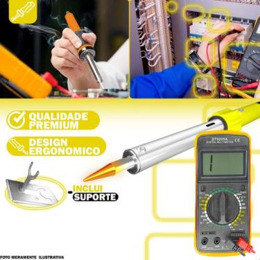 Imagem de kit Ferro De Solda 100W Profissional 220V e Multímetro - Startools