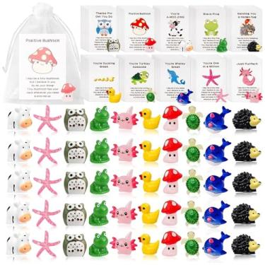 Imagem de Conjunto de 50 presentes de agradecimento de funcionários a granel com cartão inspirador e animal de resina engraçado, cartão de notas de trocadilho de animal, presente de agradecimento da equipe