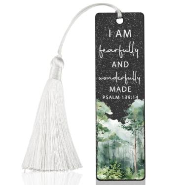 Imagem de Marcador de livro cristão que vale a pena, presente inspirador para crentes, presente edificante para leitores espirituais, presente espiritual de livros, marcador de livro exclusivo de floresta e