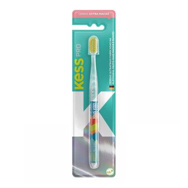 Imagem de Escova Dental Kess Pro Clear Extra Macia Cores 1 Unidade + Capa Protetora