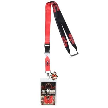 Imagem de Cult of The Lamb Video Game Possessed Lamb ID Cordão Reversível Porta-crachá Cartão Cartão Possessed Lamb Rubber Charm