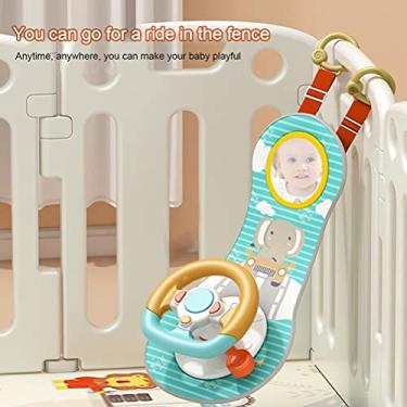 Imagem de Sanpyl Brinquedo Interativo para Volante de bebê, Assento de Carro para Bebês Com Música e Luzes para Carrinhos e Berços, Material Abs Vermelho