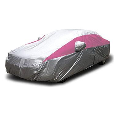 Imagem de Capa de carro leve Titan para Camry, Mustang, Accord e mais. A capa para carro à prova d'água mede 200 polegadas, vem com cabo e trava de 1,8 m e porta com zíper lateral do motorista.Titan Performance Products A-1