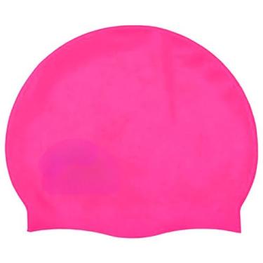 Imagem de Touca De Natação Silicone Resistente Grande XL - Tamanho GG para cabelos Volumosos -touca de natação para Piscina e Mar(Pink)