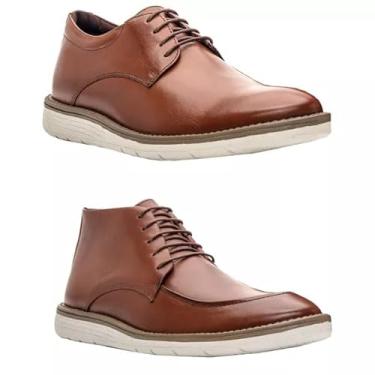 Imagem de Kit Sapato Social Masculino em Couro Legítimo, Confortável, Palmilha Ortopédica (Conhaque/Conhaque, BR, Adulto, Numérico, 42)