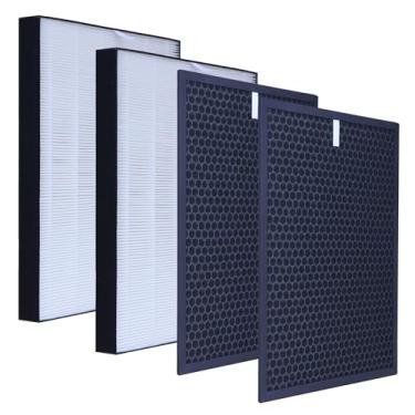 Imagem de LRFDRESS Filtro de substituição FZ-N40HFU compatível com purificador de ar Sharp FP-N40CX FPN40CX carbono ativado True Hepa Substituição do filtro