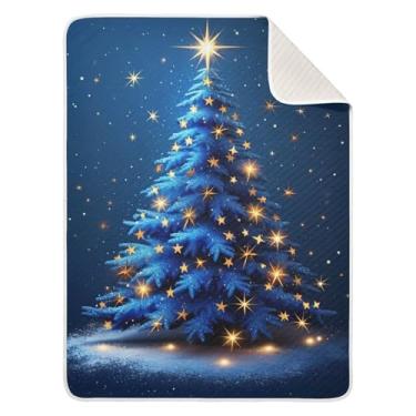 Imagem de Qilmy Cobertor de árvore de Natal para bebês 76 x 101 cm, cobertor infantil de algodão macio para meninos e meninas, cobertor leve e quente para bebês e bebês recém-nascidos