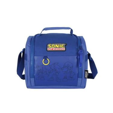 Imagem de Lancheira Bolsa Térmica Sonic Game Oficial LA49843 - Luxcel, AZUL