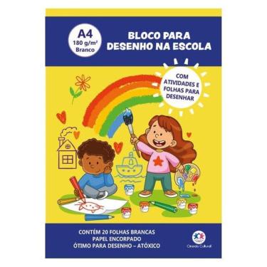Imagem de Bloco Para Desenho A4 180G - 20 Folhas Brancas
