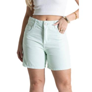 Imagem de Shorts Sarja Sawary - 281773 - Verde 46-Feminino