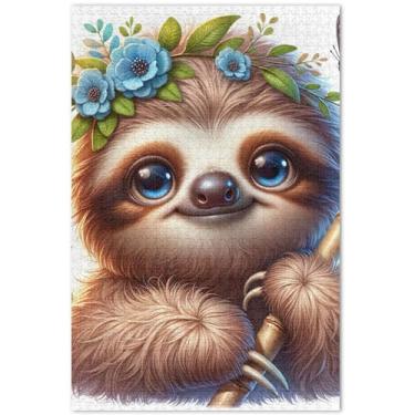 Imagem de Quebra-cabeças de unicórnios roxos, cenário fantástico, 1000 peças, desenhos animados, animais, personalizados, para adultos, elefante branco, presentes engraçados, 75 x 40 cm