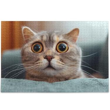 Imagem de Quebra-cabeças engraçados com estampa de gatinho para adultos, 1000 peças, natureza, belas artes, pintura, cena, natureza, quebra-cabeça, amigos, família, jogos, presentes, 75 x 50 cm