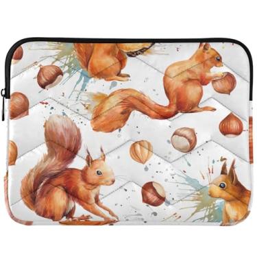 Imagem de Capa para laptop fofa em aquarela de esquilos fofos para Mac Air 13 polegadas, acessórios de computador, capa para notebook universal de 13 a 14 polegadas