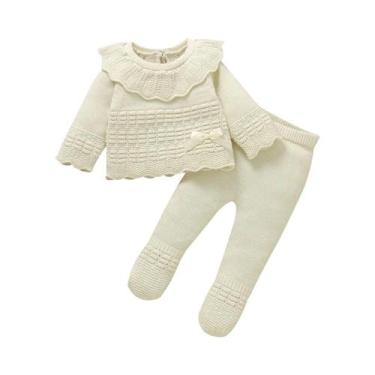 Imagem de Conjunto De Roupas Para Bebês Meninas De Inverno 2 Peças Suéteres Tric