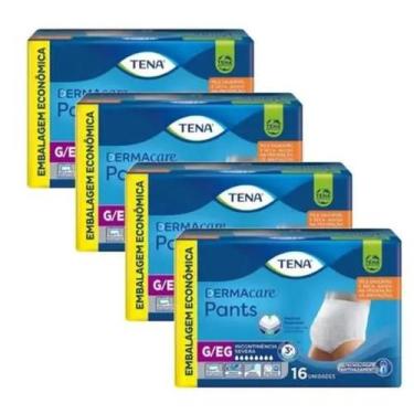 Imagem de KIT 4 Fraldas Descrtável Geriátrica/Adulto Tena Pants Dermacare Tamanh