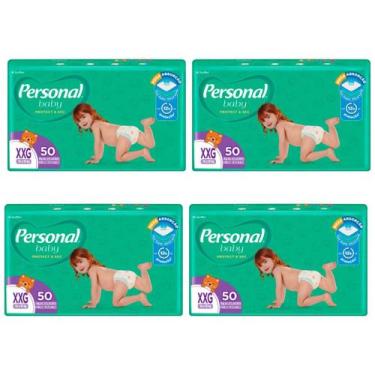 Imagem de Fralda Personal Hiper XXG até 14 kg 4 Pacotes Com 50 Unidades Cada
