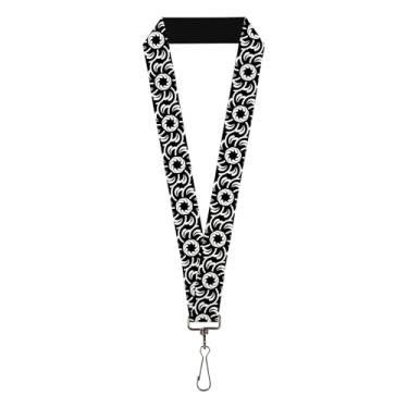 Imagem de Cordão floral cata-vento preto e branco