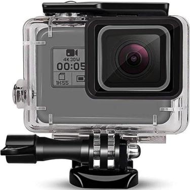 Imagem de Capa protetora à prova d'água para Hero 6/5 preta, capa protetora de mergulho subaquático com acessórios de suporte para câmera Hero6 Hero5, Go pro Hero 6 / 5 Dive Case