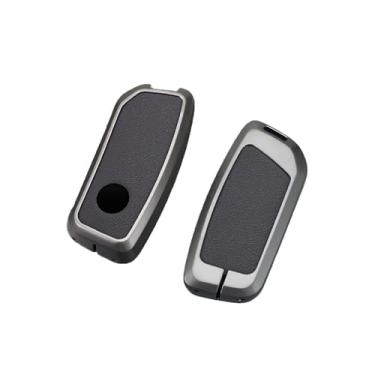 Imagem de Capa anti-riscos de liga de zinco para chave de carro, compatível com BMW X1 U11 / 7 Series G70 I7 X7 G07 LCI IX I20 G09 XM U06 G81 M3 2023(Single shell-gray)