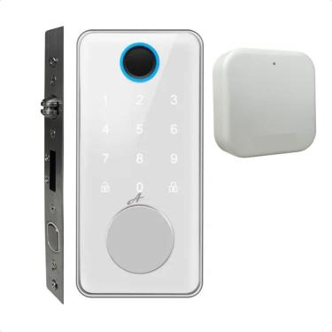 Imagem de Fechadura Advance 8600A Branca Com Hub Wifi Segurança Smart