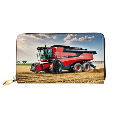 Imagem de XLLingL Carteiras de cartão de crédito impressas, bolsas longas de couro femininas, carteiras com zíper, carteira de viagem simples