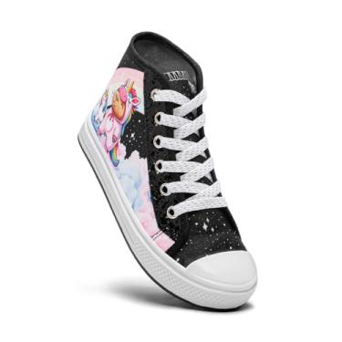 Imagem de Tenis Infantil Menina Botinha Glitter Casual Festa Calce Facil (PRETO, BR, Criança de 9 a 12 anos, Faixa Numérico, 29, 30)