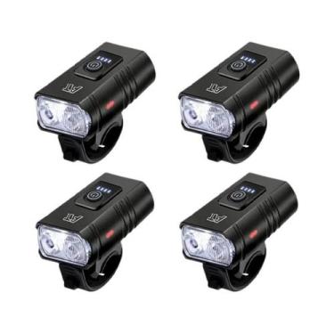 Imagem de Lanterna Frontal LED Recarregável Tipo-C Para Bicicleta MTB E De Estra