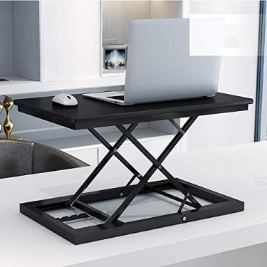 Imagem de ZXLPHA Mesa de computador levantável em pé dobrável para laptop, mesa de trabalho, levantável, móvel, para escritório