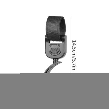 Imagem de Gancho para Carrinho de Bebé - Gancho de Armazenamento Urso Cartoon para Carrinho - Porta Fraldas E Sacola Para Passeio,Para Viagens Compras Praia Caminhadas Parque E A