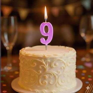 Imagem de Vela Pick Rosa Candy Color Delicadeza Festiva! (Número 9)