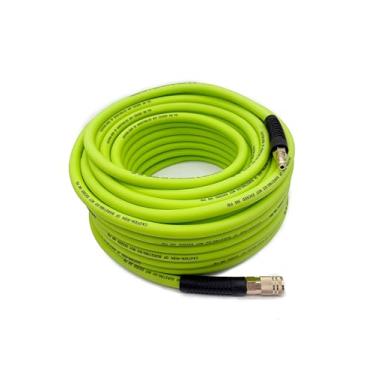 Imagem de SYXQT Mangueira de ar híbrida de 9,5 cm x 300 m, resistente a 300 PSI, leve, resistente a dobras, flexibilidade para todos os climas com conexões de ar industrial de 1/10.2 cm e restritores de