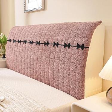 Imagem de Capa protetora à prova d'água, universal à prova de poeira, macia para cabeceira, lavável na máquina e resistente a rugas, decoração de quarto - rosa | 1,5 m