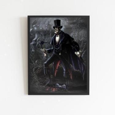 Imagem de Quadro Umbanda Exú Caveira 45X34Cm - Com Vidro Preta