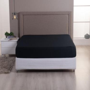 Imagem de Lençol Avulso Queen Malha 100% Algodão - MALUCASIM ENXOVAIS, Preto