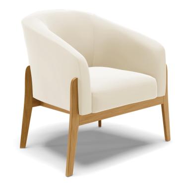 Imagem de Cadeira Sala de Jantar Base de Madeira Stella Veludo D03 - D'Rossi