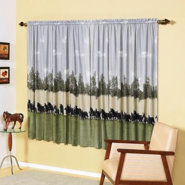 Imagem de Cortina Desire Percal 200 Fios Para Varão Simples 2,00m X 1,80m 100% Algodão - Texas