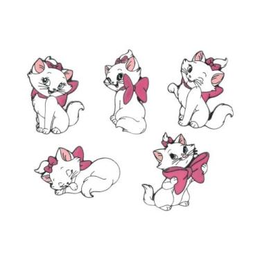 Imagem de Broche De Esmalte Da Gata Marie De Anime Os Aristogatos, 5 Peças, Joia