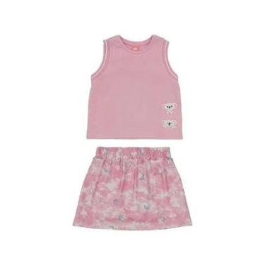 Imagem de Conjunto Curto Lilica Ripilica Regata Saia New Active Rosa-Feminino