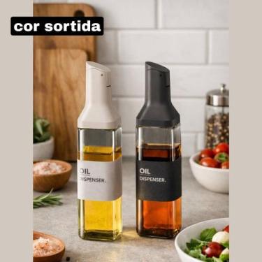 Imagem de Galheteiro Vidro Quadrado 500 ML Azeite Óleo Vinagre COR SORTIDA - WeD