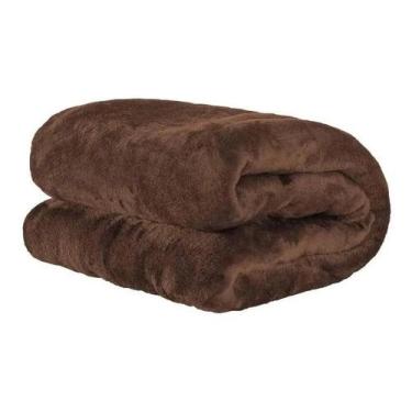 Imagem de Cobertor Life Tex II Microfibra casal cor marrom-escuro com - Congratu