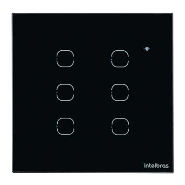 Imagem de Interruptor Smart Wi-Fi Touch EWS 1006 6 Teclas com Controle por Aplicativo Preto Intelbras