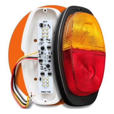 Imagem de Par Lanterna Led Carretinha Barco Reboque Carrocinha Carreta - Congrat