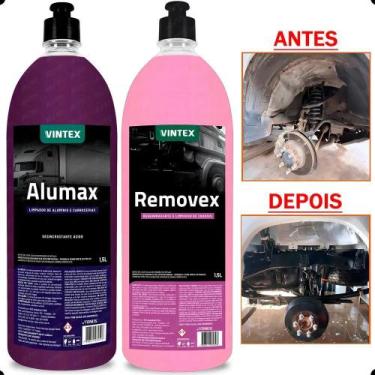 Imagem de Kit Limpa Baú Alumínio Vintex 1,5L Alumax Removex Chassi Car - Congrat
