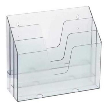 Imagem de Organizador MAXCRIL Triplo Suporte Monitor Office Acrílico - 10170008